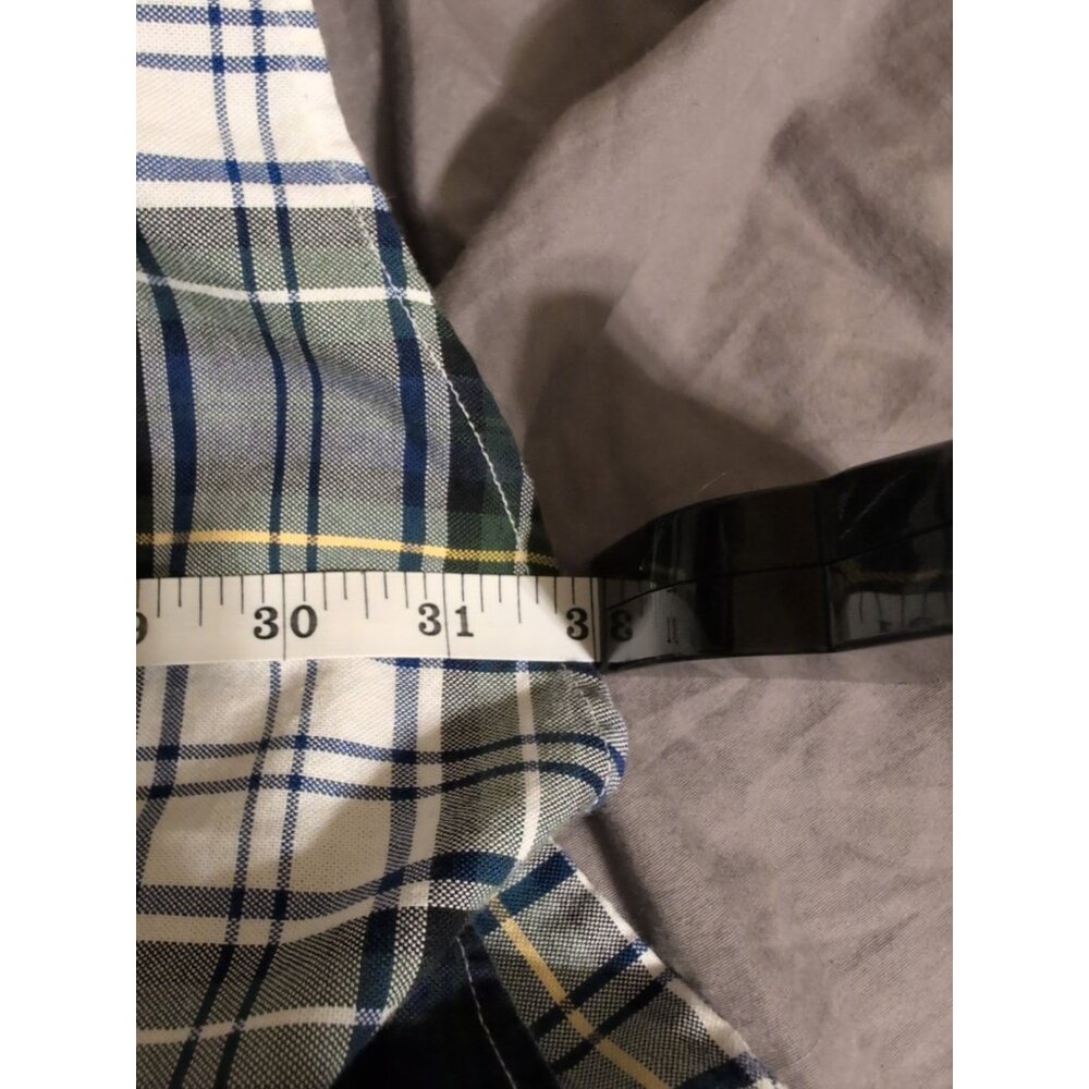 Tommy Hilfiger Button-Up Shirt Men’s XL Blue White Plaid Long Sleeve - Picture 6 of 6
